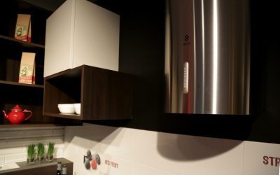 Cocina para gente joven con frigorífico Smeg